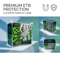 Boîte de protection en acrylique pour cartes de jeu TCG, livraison rapide, boîte d'entraînement Elite, protection contre les UV, couvercle verrouillable, vitrine