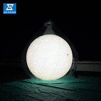 Lune gonflable de haute qualité avec ballon publicitaire de planète gonflable de sac de fortune transparent avec lumière