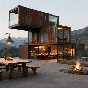 Casas Pré-fabricadas de Estrutura de Aço Modular Moderna e Desmontável, Villas de Contêiner de Luxo, Edifício Comercial - Product Image 3