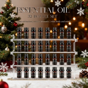 Vente en gros <span class=keywords><strong>de</strong></span> 32 pièces <span class=keywords><strong>de</strong></span> parfums d'huiles aromatiques <span class=keywords><strong>de</strong></span> haute qualité, coffret cadeau, en stock aux États-Unis, 100% pures, naturelles, véganes, huiles essentielles florales, fruitées, citron - Product Image 5