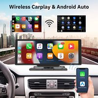 Écran tactile universel portable pour voiture de 10,26 pouces avec CarPlay sans fil intégré, caméra arrière, lecture MP3/MP4, positionnement global