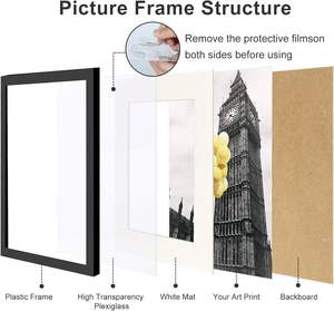 Cadres photo en bois MDF sur mesure, prix d'usine en gros, 12 couleurs, tailles 5x7, 6x8, 8x10, 11x14, 16x20, 12x16 pouces, A3, A4, A5 - Product Image 5