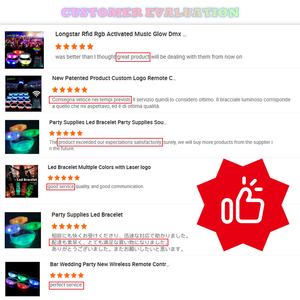 Bracelets LED lumineux personnalisés Sincen pour événements, avec télécommande, minuterie, clignotants pour concerts, programmables DMX, 4 logos personnalisés - Product Image 4