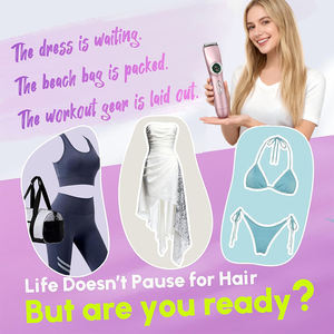 Appareil d'épilation rechargeable 2 en 1 pour le visage et le corps, sec et humide - Sans angle mort - Rasoir pour femmes et épilateur de beauté - Product Image 2