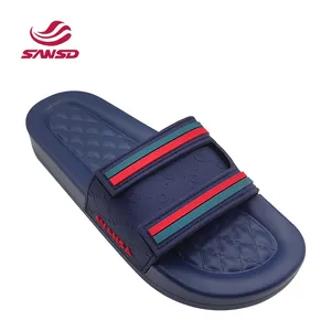 Zapatilla OEM para uso doméstico, sandalias deslizantes con logotipo personalizado, chanclas, zapatillas de sublimación para adultos