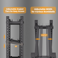 PINJIAN Support de rangement multi-niveaux triangulaire pour haltères et kettlebells