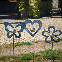 Sculpture de fleur d'arbre en métal en plein air, Globe d'art de jardin de luxe, prise personnalisée, poli jardin pelouse vacances boule en acier inoxydable