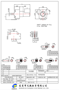 Potentiomètre rotatif simple à 3 broches R0902N B500K volume B504 douilles de 3 mm pour effets, microphone, mixeur - Product Image 5