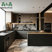 Meubles de cuisine et de salon sur mesure SLS, modernes, écologiques, durables et résistants à l'eau, en bois, avec tiroirs