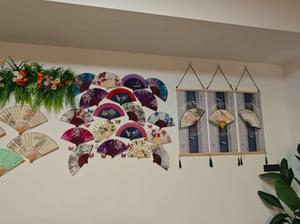 Wholesale 23cm Traditional Classic Bamboo Hand Fan Custom Printed Logo Folding Wedding Crafted Angel Hand Held Carved for - Product Image 6