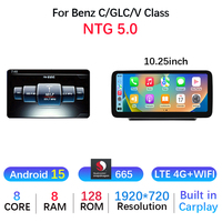 Mercedes Benz C-Serisi W204 W205 2008-2018 için Android 15 Navigasyonlu Araç Radyosu, Qualcomm 665 Multimedya Video Oynatıcı Stereo BT 4G