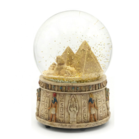 Maßgefertigte Schneekugel mit Ägyptischer Pyramide als Souvenir-Geschenk, 100mm Wasserkugel mit Handbemaltem Künstlerischem Design, Marke ZY