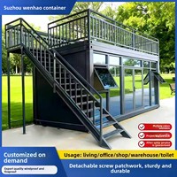 Maison mobile en conteneur résidentiel, acier 9 mm, bureau intégré, sur mesure, facile à assembler, modulaire, garantie 10 ans