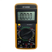 Multimètre numérique portable DT-9208A, testeur électrique professionnel, tension/courant AC/DC 750V/1000V, résistance, alimentation automatique