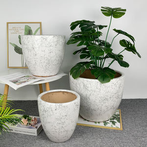 Pots de fleurs modernes en céramique émaillée blanche faits à la main Pots de jardin décoratifs en porcelaine bonsaï Carton emballé pour un usage domestique - Product Image 4
