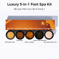Kit de spa pour les pieds aromatique en 5 étapes Orange No.5, ensemble de pédicure professionnel de qualité salon, formule détoxifiante et exfoliante, kit de spa pour les pieds