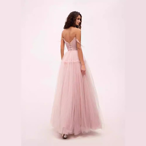 Vestido de Noche Largo de Organza con Hombros Descubiertos, Cintura Imperio y Capa Transparente, Moda Femenina, Estilo Primavera Verano 2024 - Product Image 4
