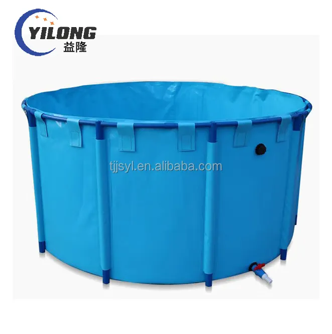 Ngoài Trời Bạt Tráng PVC Vòng Đóng Mở Nước Ao Bể 1000 Lít Koi Ao Bể Cá