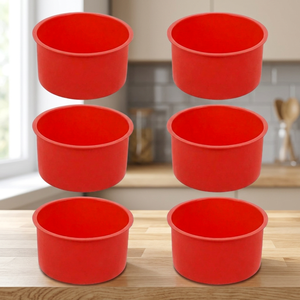 Set of 6 Pcs 4 Inch Round Non-Stick Silicone Mini <b>Cake</b> <b>Molds</b> Eco-Friendly Shihuang Brand Reusable Easy Model SH-I202 - Product Image 3