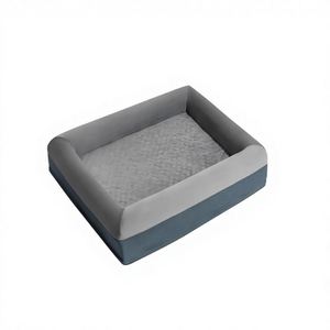 Simple Solid Fashion All-Season Rectangle Cloth Pet <b>Bed</b> for Cats <b>Dogs</b> Soft Skin-Friendly Fabric Sponge Lining Removable Washable - Product Image 2