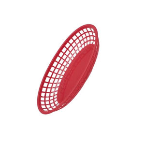 Food Service French <b>Fries</b> <b>Basket</b> Oval Plastic Fast Food <b>Baskets</b> - Product Image 3