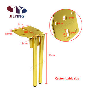 Jieying, muebles decorativos, <span class=keywords><strong>pies</strong></span> de herrajes, patas de sofá doradas, patas de gabinete negras, <span class=keywords><strong>pies</strong></span> de sofá cama populares para accesorios - Product Image 5
