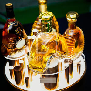 Présentoir d'alcool LED commercial accessoires luxueux d'hôtel/bar/discothèque présentoir de spiritueux de Promotion VIP de 4 bouteilles - Product Image 3