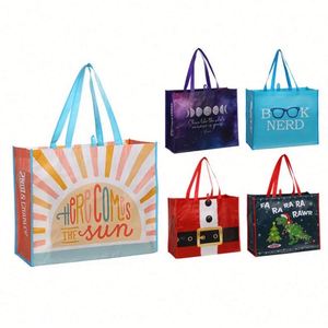 Bolsa de Compras Reutilizable LILA Personalizada, Mediana, de Tela No Tejida, Ecológica, Plegable, Reciclable, Impresa y Personalizable - Product Image 5