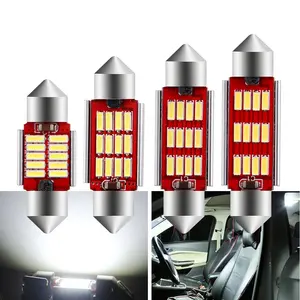 31MM 36MM 39MM 41MM Festoon LED Car Bulb Dome Reading Xenon White Bulbs Interior Light Replacement License Plate Lights 9-16V