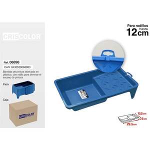 Palette de peinture en plastique bleue de 12 cm pour artistes et peintres Bandeja Pintor Azul - Product Image 1