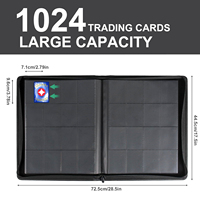 Carpeta de Colección de Tarjetas Coleccionables de Cuero PU con 16 Bolsillos, Páginas Fijas, Anillas y Hojas Sueltas, para YuGiOh