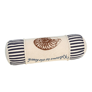 Mediterranean Style Cylindrical Cotton Throw Pillow Striped Design For Car <b>Sofa</b> Bay Window Decor Sleeping <b>Support</b> - Product Image 4