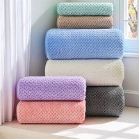 Peignoir d'hôtel de luxe Grand tissu tissé en microfibre à séchage rapide Logo personnalisable Spa-Use Bain de luxe Adultes Salle de bain Douche