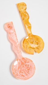 ช้อนสลัดเรซิ่นสไตล์โมเดิร์นและตะวันตก ลายวน สำหรับรับประทานอาหารค่ำในครอบครัวและตกแต่งบ้าน - Product Image 3