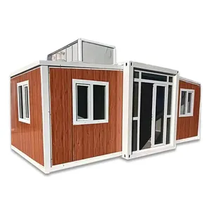 低成本20英尺可扩展集装箱房家庭预制便携式折叠集装箱房