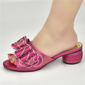 Sinya scarpe tacco basso 5CM pantofole da <span class=keywords><strong>donna</strong></span> in oro pum da <span class=keywords><strong>donna</strong></span> Nigeria <span class=keywords><strong>sandali</strong></span> Casual per feste di nozze africane - Product Image 2