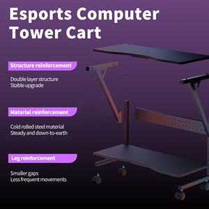 ZJJ006ECHM Heavy Duty Computer Tower Stand Cart Ajuste de altura Gaming Esports <span class=keywords><strong>PC</strong></span> Computer CPU Stand Cart - Product Image 5