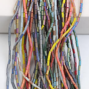 <span class=keywords><strong>Perles</strong></span> de cristal plaqué or 2x5mm, pour la fabrication de Bracelet, bâtons en verre mat, <span class=keywords><strong>perles</strong></span> de Jade - Product Image 4