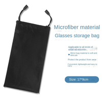 Pochette en microfibre personnalisée pour lunettes de vue et de soleil, avec cordon de serrage, en gros, articles en stock