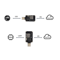 USB to Serial Adapter PCBA Board with Micro SD Card Slot and 4-Pin Header for Data Storage Applications