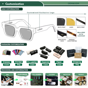 Nuevas gafas de sol cuadradas de moda Retro Vintage Unisex propionato gafas de sol estética avanzada <span class=keywords><strong>lentes</strong></span> polarizadas - Product Image 4