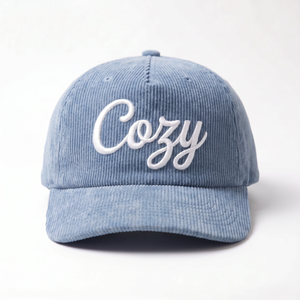 Casquette Snapback en Corduroy Personnalisée OEM, Non Structurée, 5 Panneaux, Logo Brodé 3D - Product Image 3