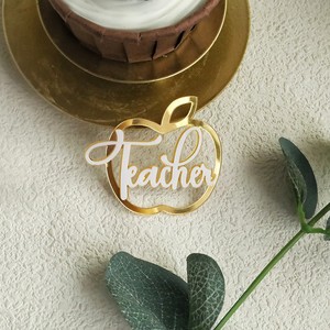 Decoraciones acrílicas para cupcakes con forma de manzana, con diseño de miel y dulzura, los mejores adornos para pasteles para el Día del Maestro y Acción de Gracias - Product Image 5