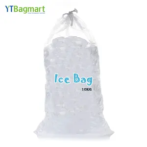 Prix d'usine Sacs de glace 8 Lbs LDPE Sac de glace jetable avec cordon de serrage Congélateur Keeper