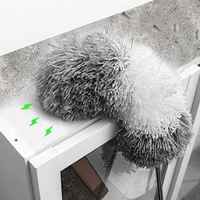 Pôle d'extension en acier inoxydable plafonnier plumeau réutilisable plumeau plumeau pour ventilateur de nettoyage