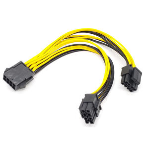 Cantell kabel pemisah Y, CPU 8pin ke 8 ganda (4 + 4)Pin PCIE 20cm - Product Image 1