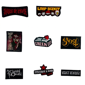 High Quality Custom Woven Patches Embroidery Rock Band Artwork Sew-On Eco-Friendly Canvas Heart Design English Hats Resin - Product Image 1