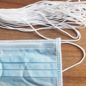 Güçlü streç yuvarlak ve düz dize beyaz 3mm 5mm elastik yüz Earloop kulak asmak için lastik bantlar halat kalkan maskeleri - Product Image 2