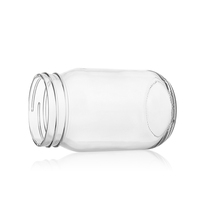 16 Fl oz 470ml Stoples Kaca Mason Berpenutup Timah Bekas Pabrik untuk Minyak Kelapa Extra Virgin Organik, Selai Kue, Susu