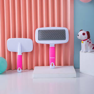 หวีแปรงขนสัตว์เลี้ยงแบบถอดปมได้ ขายดี สำหรับสุนัขและแมว ช่วยกำจัดขนหลุดร่วง หวีเข็ม หวีแบบมีที่วาง - Product Image 2